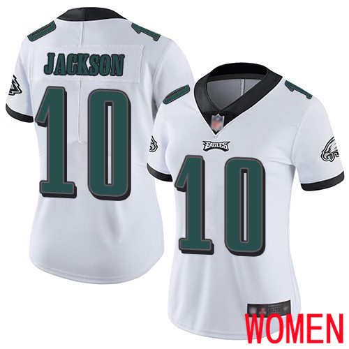 Women Philadelphia Eagles 10 DeSean Jackson White Vapor Untouchable NFL Jersey Limited Player Football